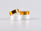 Preview: Weissglasdose 15 ml – Deckel Gold